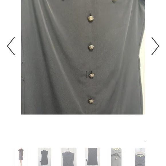 Gianni Bini | Women’s Black Button Down Short Sleeves Shift Dress - Picture 8 of 8